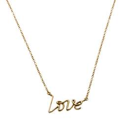 Pre Owned Tiffany & Co. Paloma's Graffiti Love 18K Yellow Gold Pendant Necklace