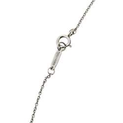 Pre Owned Tiffany & Co. Please Return to Tiffany Diamond 18k White Gold Heart Tag Pendant Necklace