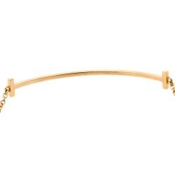 Pre Owned Tiffany & Co. Tiffany T Smile 18K Rose Gold Bracelet