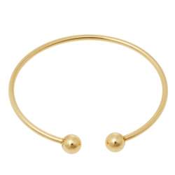 Pre Owned Tiffany & Co. HardWear Ball Wire 18K Yellow Gold Open Cuff Bracelet