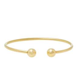 Pre Owned Tiffany & Co. HardWear Ball Wire 18K Yellow Gold Open Cuff Bracelet