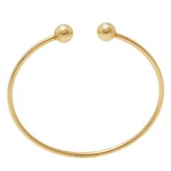 Pre Owned Tiffany & Co. HardWear Ball Wire 18K Yellow Gold Open Cuff Bracelet