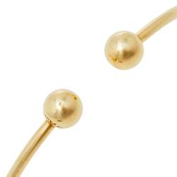 Pre Owned Tiffany & Co. HardWear Ball Wire 18K Yellow Gold Open Cuff Bracelet