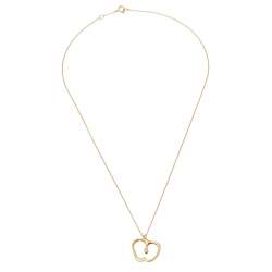 Pre Owned Tiffany & Co. Elsa Peretti Apple 18K Yellow Gold Pendant Necklace