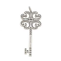 Tiffany & Co. Quatra Heart Key Diamond Platinum Pendant