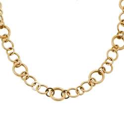 Pre Owned Tiffany & Co. 18K Yellow Gold Circle Chain Link Necklace