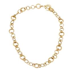 Pre Owned Tiffany & Co. 18K Yellow Gold Circle Chain Link Necklace