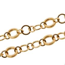 Pre Owned Tiffany & Co. 18K Yellow Gold Circle Chain Link Necklace