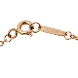 Pre Owned Tiffany & Co. Atlas Pierced Diamond 18K Rose Gold Bracelet