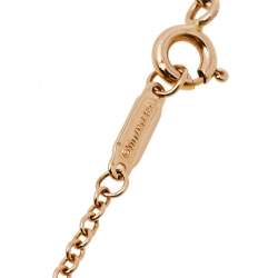 Pre Owned Tiffany & Co. Atlas Pierced Diamond 18K Rose Gold Bracelet