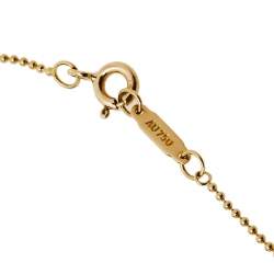 Pre Owned Tiffany & Co. Tiffany Knot Key 18K Yellow Gold Pendant Necklace 