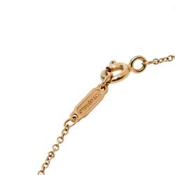 Pre Owned Tiffany & Co. Tiffany Keys Modern Open Round Keys Diamond 18k Gold Pendant Necklace