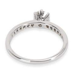 Pre Owned Tiffany & Co. Channel Diamond Engagement Platinum Ring Size EU 54.5