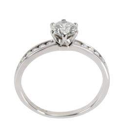 Pre Owned Tiffany & Co. Channel Diamond Engagement Platinum Ring Size EU 54.5