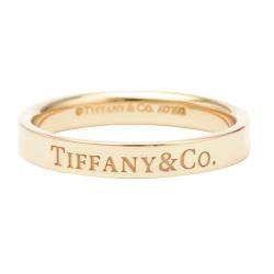 Pre Owned Tiffany & Co. 18K Rose Gold Flat Band Ring Size EU 52