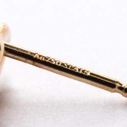 Pre Owned Tiffany & Co. Open Heart 18K Rose Gold Stud Earrings