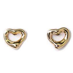 Pre Owned Tiffany & Co. Open Heart 18K Rose Gold Stud Earrings
