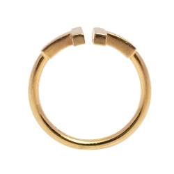 Pre Owned Tiffany & Co. Tiffany T Wire 18K Yellow Gold Ring Size EU 51