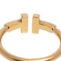 Pre Owned Tiffany & Co. Tiffany T Wire 18K Yellow Gold Ring Size EU 51