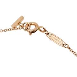 Pre Owned Tiffany & Co. Tiffany T Smile 18K Rose Gold Mini Pendant Necklace 