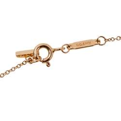 Pre Owned Tiffany & Co. Tiffany T Smile 18K Rose Gold Mini Pendant Necklace 