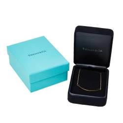 Pre Owned Tiffany & Co. Tiffany T Smile 18K Rose Gold Mini Pendant Necklace 