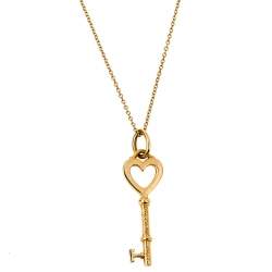 Pre Owned Tiffany & Co. Tiffany Keys 18K Yellow Gold Pendant Necklace