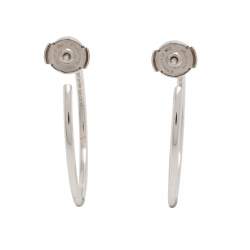 Tiffany & Co. Tiffany Metro Diamond 18K White Gold Hoop Earrings
