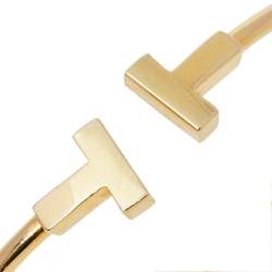 Pre Owned Tiffany & Co. Tiffany T Wire 18K Yellow Gold Bracelet