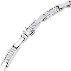 Pre Owned Tiffany & Co. Atlas Diamond 18K White Gold Link Choker Necklace