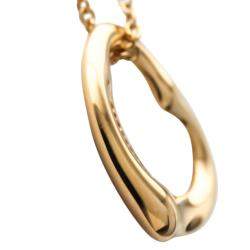 Pre Owned Tiffany & Co. Open Heart 18K Rose Gold Diamond Necklace