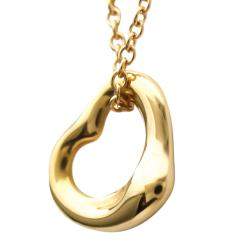 Pre Owned Tiffany & Co. Elsa Peretti Open Heart 18K Rose Gold Necklace