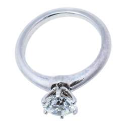Pre Owned Tiffany & Co. 1.16ct Solitaire Diamond Platinum The Tiffany Setting Engagement Ring Size 50