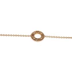 Pre Owned Tiffany & Co. Atlas Pierced 18K Rose Gold Diamond Bracelet