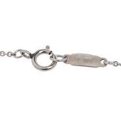 Pre Owned Tiffany & Co. Infinity Diamond Platinum Pendant Necklace 