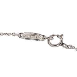 Pre Owned Tiffany & Co. Infinity Diamond Platinum Pendant Necklace 