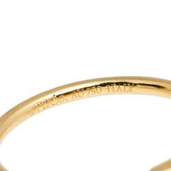 Pre Owned Tiffany T Wire Diamond 18K Yellow Gold Band Ring 56