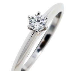 Tiffany & Co. Tiffany Setting Solitaire Diamond Platinum Engagement Ring 51