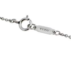 Pre Owned Tiffany & Co. Infinity Diamond Platinum Pendant Necklace