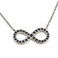 Pre Owned Tiffany & Co. Infinity Diamond Platinum Pendant Necklace