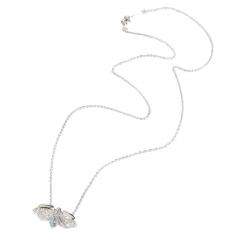 Tiffany & Co. Paper Flowers Aquamarine Diamond Platinum Pendant Necklace