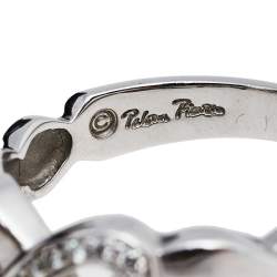 Pre Owned Tiffany & Co. Paloma Picasso Double Loving Heart Diamond 18K White Gold Ring 56