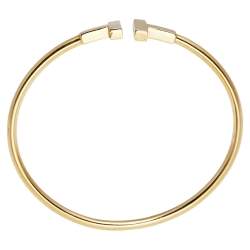 Pre Owned Tiffany & Co. T Wire Narrow 18K Yellow Gold Open Cuff Bracelet