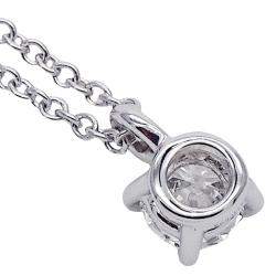 Pre Owned Tiffany & Co. Solitaire Platinum Diamond Necklace 