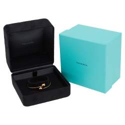 Pre Owned Tiffany & Co. Hardware Ball Bypass 18K Rose Gold Bracelet