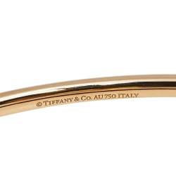 Pre Owned Tiffany & Co. Hardware Ball Bypass 18K Rose Gold Bracelet