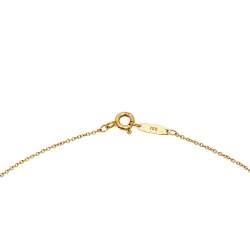 Pre Owned Tiffany & Co. Return to Tiffany Double Heart Mini Tag 18K Yellow Gold Pendant Necklace