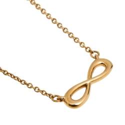 Pre Owned Tiffany & Co. Infinity 18K Rose Gold Pendant Necklace