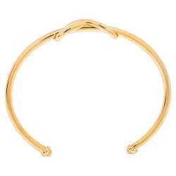 Pre Owned Tiffany & Co. Infinity 18k Yellow Gold Open Cuff Bracelet