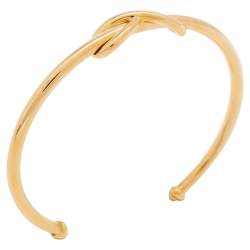 Pre Owned Tiffany & Co. Infinity 18k Yellow Gold Open Cuff Bracelet
